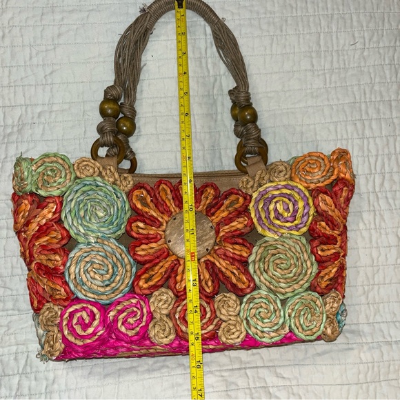 Capelli of New York Multicolor Woven Tote - Picture 8 of 8